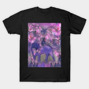 Elephant garlanded with Pink Flowers T-Shirt